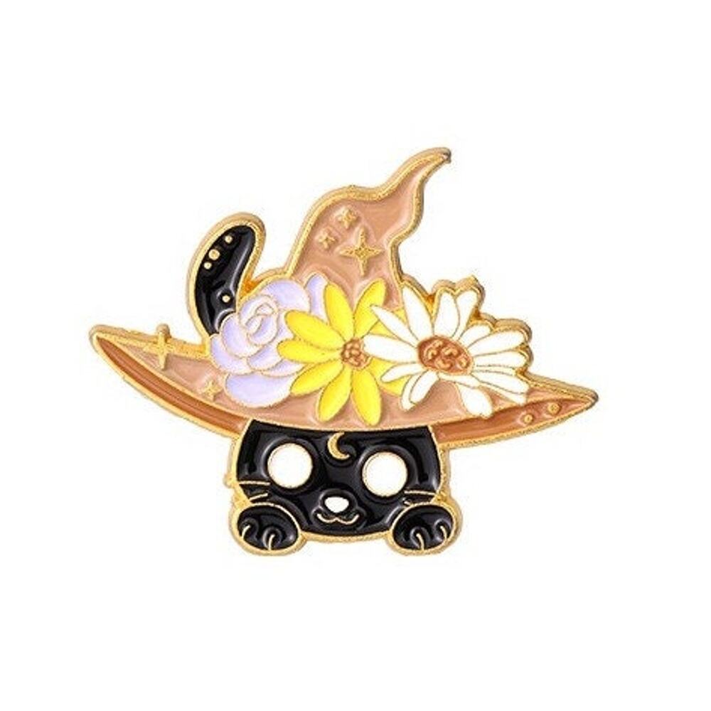 Harry Potter Gryffindors Hufflepuff Flower Cats Enamel Pins 382-1